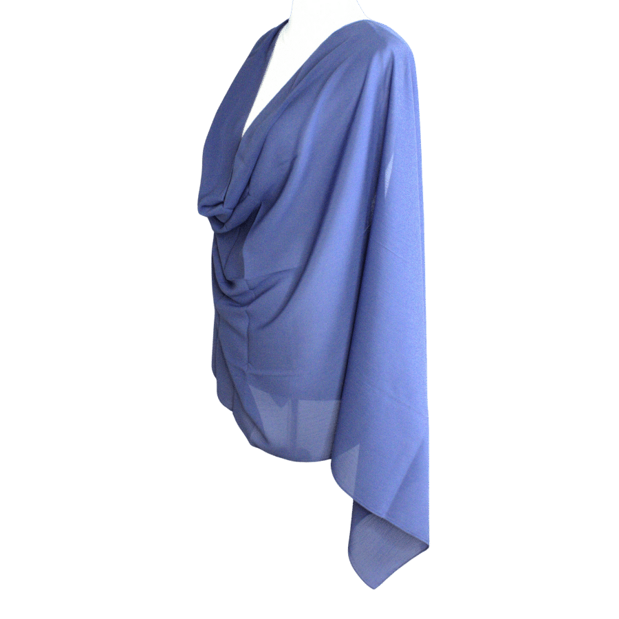 Whispering Breeze Crinkle Chiffon Hijab! Magical Blue