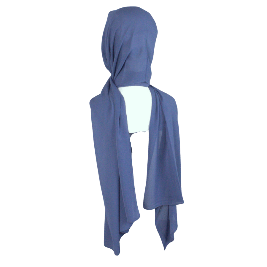Whispering Breeze Crinkle Chiffon Hijab! Magical Blue