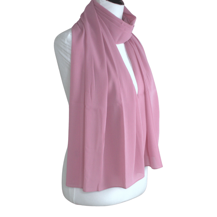 Whispering Breeze Crinkle Chiffon Hijab! Pale Mauve Blush