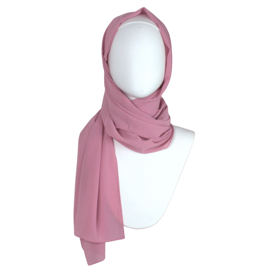 Whispering Breeze Crinkle Chiffon Hijab! Pale Mauve Blush