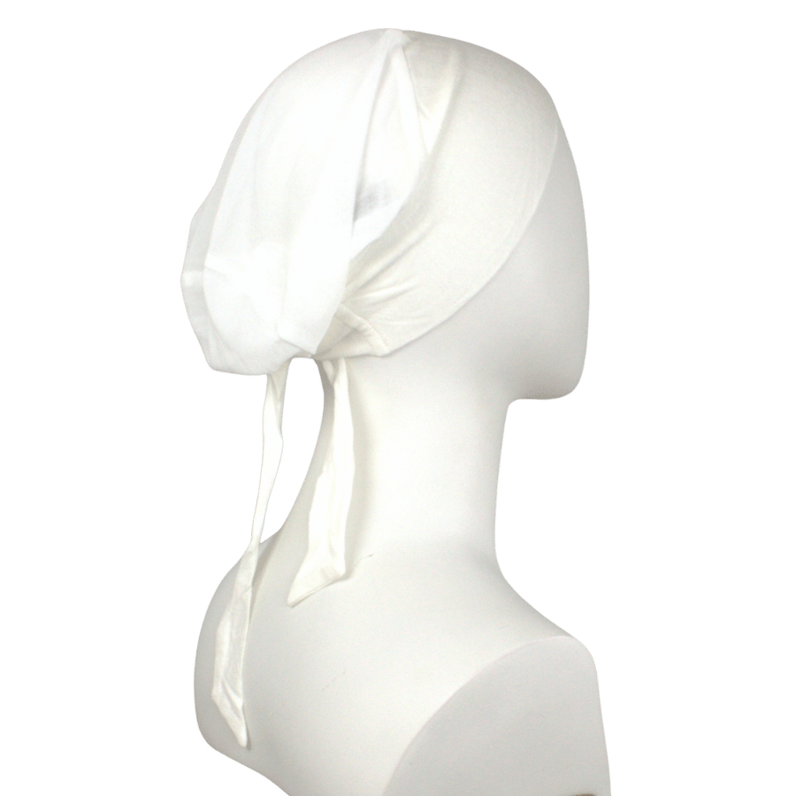 Non-slip Breathable white mesh tie-back hijab cap under scarf, lightweight and comfortable for hot weather and all-day wear | Lina Zibdeh