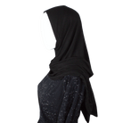 Instant hijab in black. This is made from premium Japanese jersey material and it's designed for ultimate comfort throughout the day | Lina Zibdeh