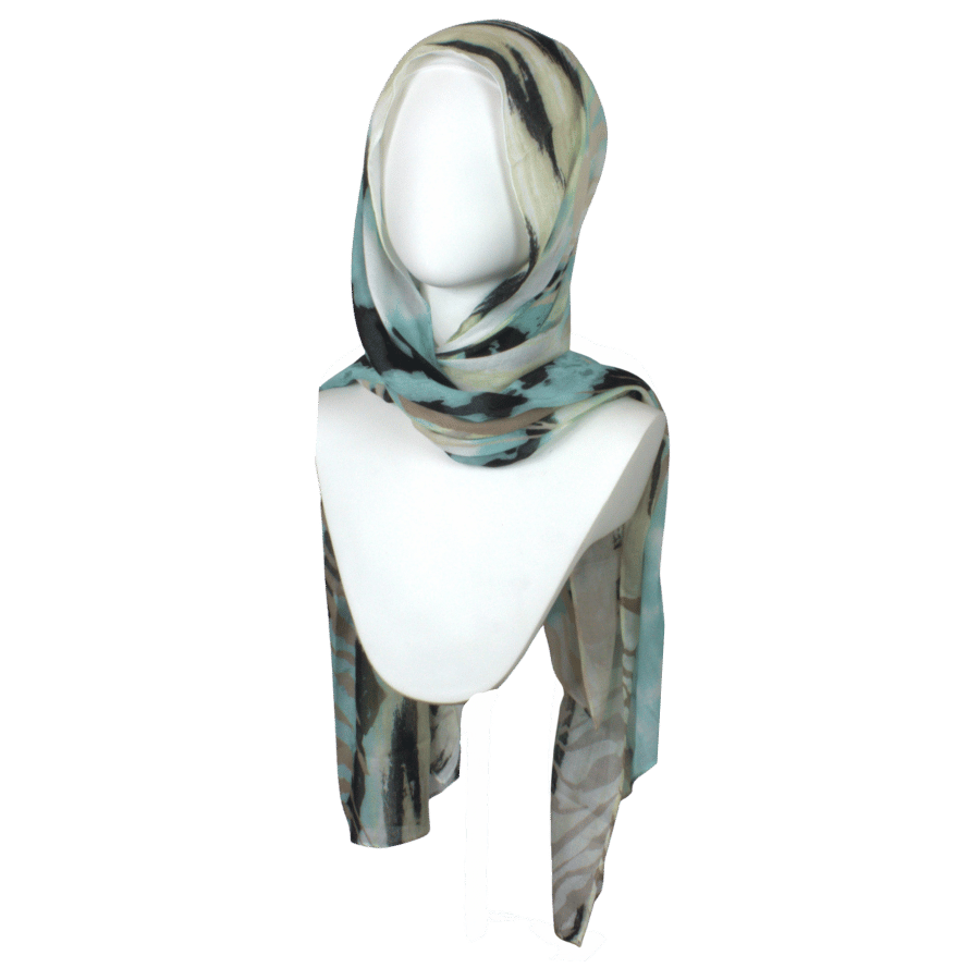 Animal print hijab for office and casual outings, high end fabric, lightweight, non-slip and breathable. Ideal for all weather especially warm climates | Lina Zibdeh