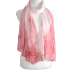 Watercolor ombre pink red hijab scarf designed for the woman who loves elegance in her modest fashion | Lina Zibdeh