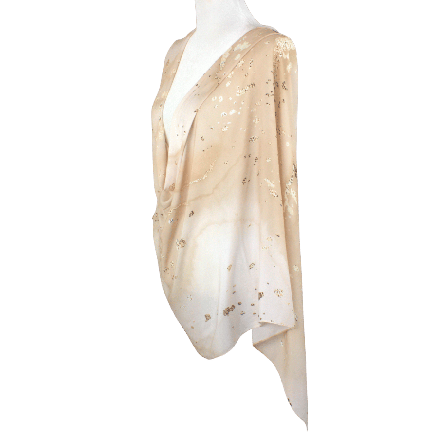 One of a kind hijab scarf print in mocha mousse colors, ideal neutral printed hijab for work and special occasions | Lina Zibdeh