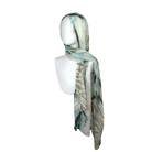 Lightweight Non-Slip Bamboo Modal Hijab in green black animal print, unique print, premium high quality fabric, high end designer hijab scarf | Lina Zibdeh