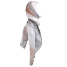 Gradient bamboo modal hijab scarf in beige, brown, and white on a transparent background. Lightweight breathable bamboo hijab ideal for sports, work and menopause women | Lina Zibdeh