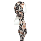 Non-Slip Black, tan & Neutral Leopard Print Bamboo Modal Hijab | premium quality for work and social events | Lina Zibdeh