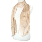 Side view of our designer printed hijab scarf, durable and premium fabric ideal for everyday wear and suitable for most skintones | Lina Zibdeh