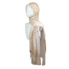 Side view of our designer printed hijab scarf, durable and premium fabric ideal for everyday wear and suitable for most skintones | Lina Zibdeh