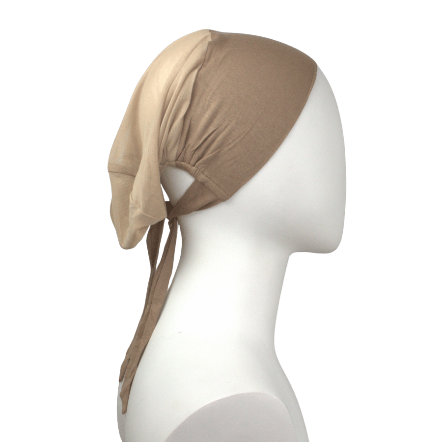 Premium mesh tie-back under cap, comfortable fit for school girls, professional women, suitable for hot flashes and summer wear | Lina Zibdeh