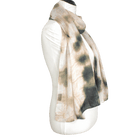 Printed bamboo modal hijab scarf in olive green and beige. A perfect hijab for the summer and hot weather. Non- slip hijab for muslim women and girls | Lina Zibdeh