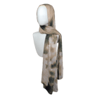 Printed bamboo modal hijab scarf in olive green and beige. A perfect hijab for the summer and hot weather. Non- slip hijab for muslim women and girls | Lina Zibdeh