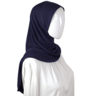 Instant hijab in navy blue. This is made from premium Japanese jersey material and it's designed for ultimate comfort throughout the day | Lina Zibdeh