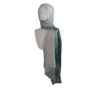 Ombre beige green printed bamboo modal hijab headscarf, ideal for muslim women for work, everyday and warm weather. Non-slip, breathable and lightweight hijab | Lina Zibdeh