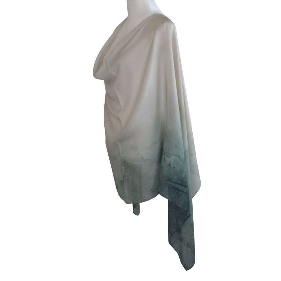 Two sided printed bamboo modal hijab, lightweight, non-slip and breathable headscarf. Fancy hijab for muslim women for everyday, work, college | Lina Zibdeh