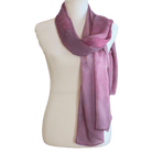 Non-slip breathable bamboo modal hijab in artistic dusty mauve and dusty pink. Watercolor bamboo modal hijab practical for the hot weather | Lina Zibdeh
