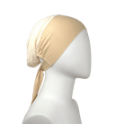 Side view of best seller Non-slip Breathable mesh tie-back hijab cap under scarf, lightweight and comfortable for hot weather and all-day wear | Lina Zibdeh