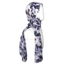 Blue Black leopard patterned hijab  headscarf, premium 100% bamboo fabric, breathable, non-slip | Lina Zibdeh