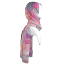 Watercolor pink floral printed bamboo modal hijab ideal for the summer, everyday and casual outings. Lina Zibdeh
