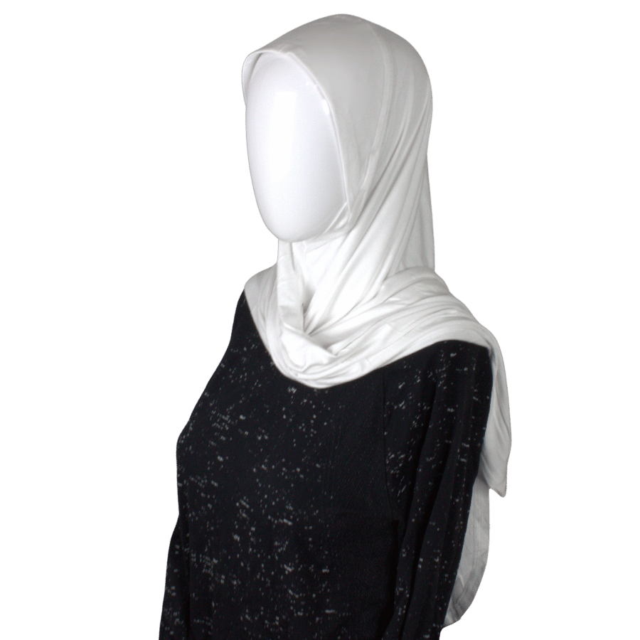 Premium white instant hijab that it ideal for the busy muslim ladies and teens out there. An excellent choice for school girls | Lina Zibdeh