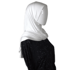 White instant hijabs for all ages, and the teenage hijabi girls will love this for school and sports.