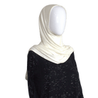 Premium jersey instant hijab in off-white for everyday, sports and school. Designed to look good and feel comfortable throughout the day.