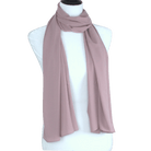 High-end muted Mauve chiffon hijab scarf | Maxi dusty mauve chiffon hijab | Lina Zibdeh