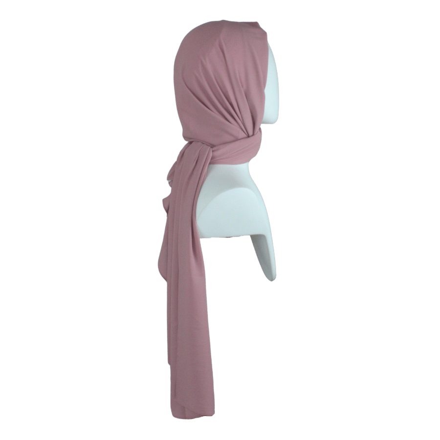 premium muted Mauve chiffon hijab scarf | Maxi dusty mauve chiffon hijab | Lina Zibdeh