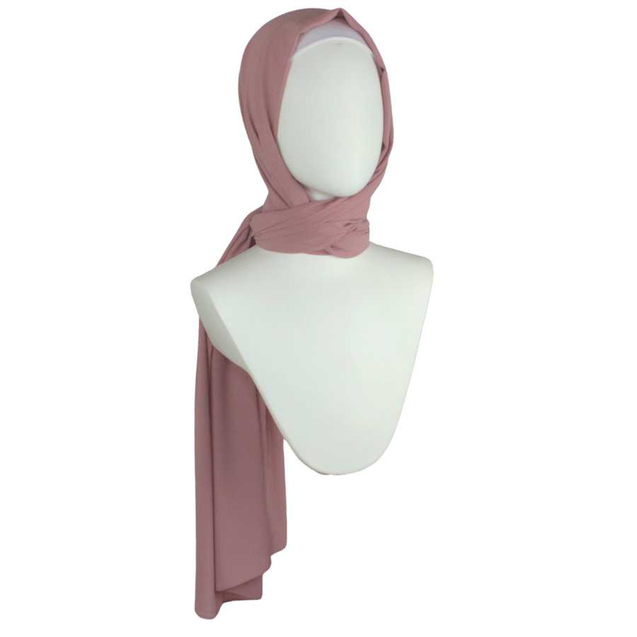 Muted Mauve chiffon hijab scarf | Maxi dusty mauve chiffon hijab | Lina Zibdeh