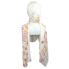 Premium Korean chiffon texture of Floriva luxury hijab – soft, breathable, and lightweight | Lina Zibdeh

