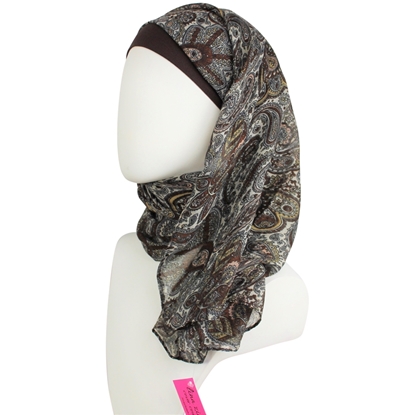 Picture of Shimmer Paisley Patterned Scarf