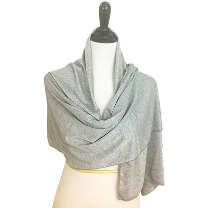 Picture of Soft Grey Shimmer Jersey Wrap - regular size