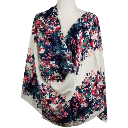 Picture of Double Floral Border Rayon Hijab