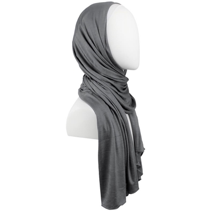 Picture of Kuwaiti Pvement Charcoal Cotton Jersey Hijab