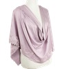 Picture of Embellished Lace Bordered Kuwaiti Hijab - Baby Lilac Hijab - NEW