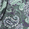 Picture of Green Navy Paisley Smooth Patterned Jersey Hijab  - Soft & Cool "Zibde Feel" - NEW