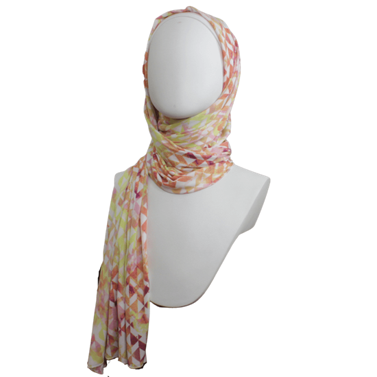 Picture of Hello Sunshine Patterned Jersey Hijab  Smooth Patterned Jersey Hijab  - Soft & Cool "Zibde Feel"- NEW