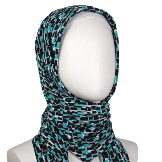 Picture of Geo Patterned Jersey Hijab - NEW