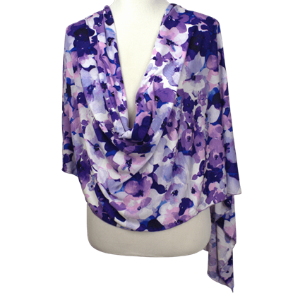 Picture of A Breath of Lilac Blossom Patterned Jersey Hijab  - NEW