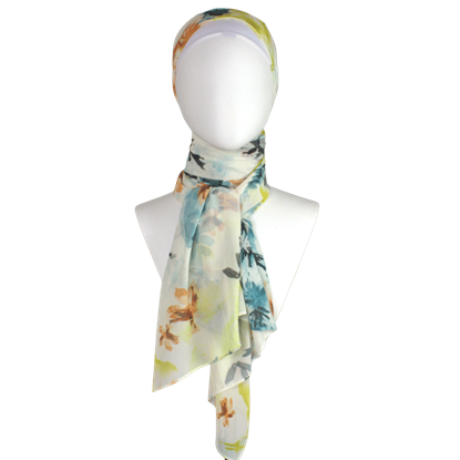 Picture of The "Free Spirited Elegance" Floral Chiffon Hijab -NEW