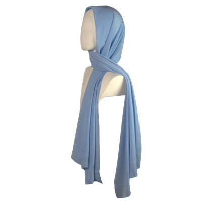 Picture of Whispering Breeze Crinkle Chiffon Hijab! Basic Blue